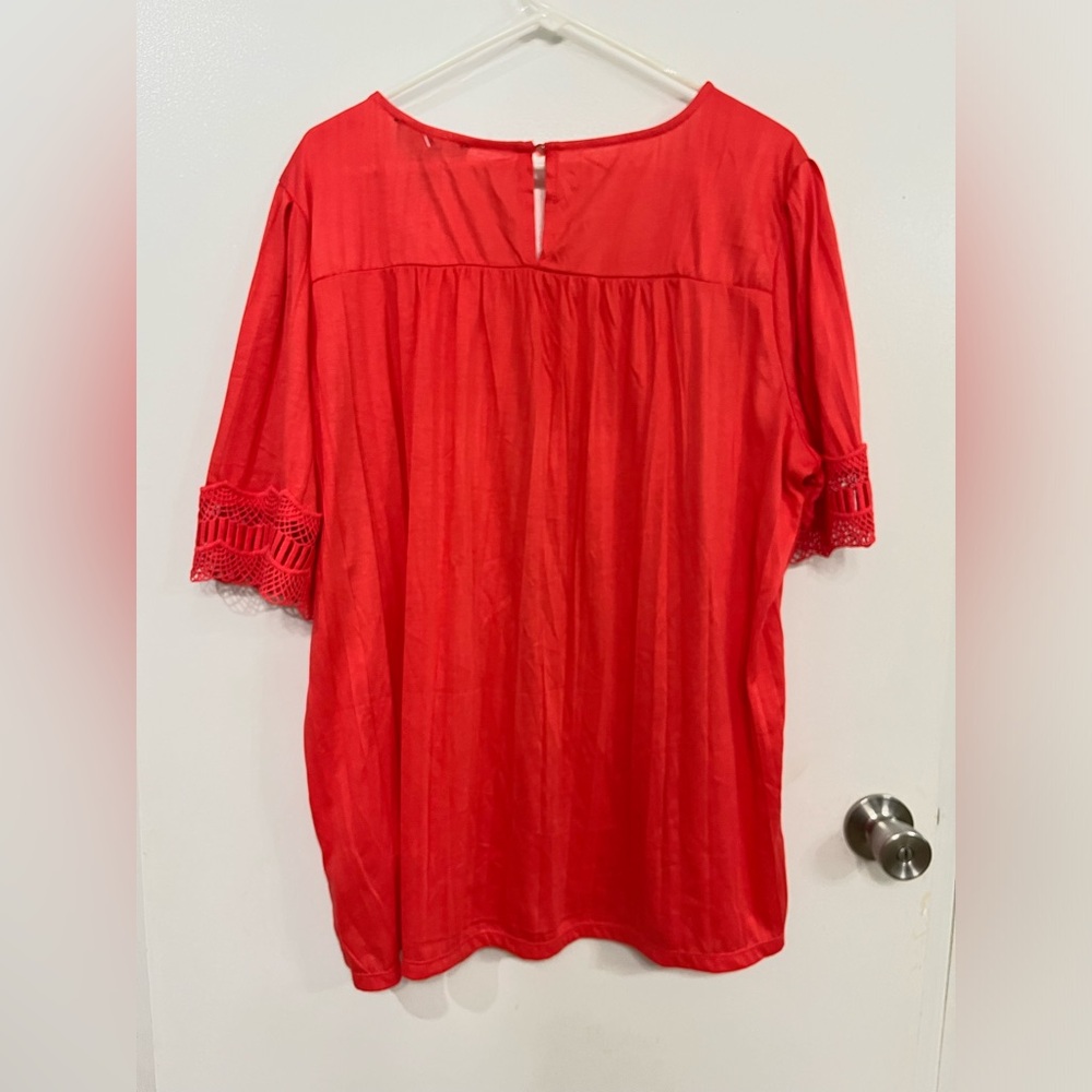 80 Park Crochet Trim Women's Top, size 2X, new - Picture 6 of 8